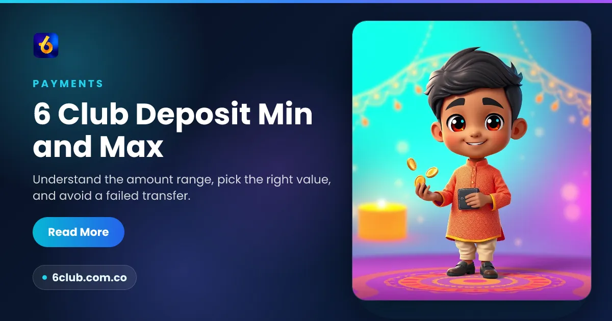 6 Club Deposit Min and Max