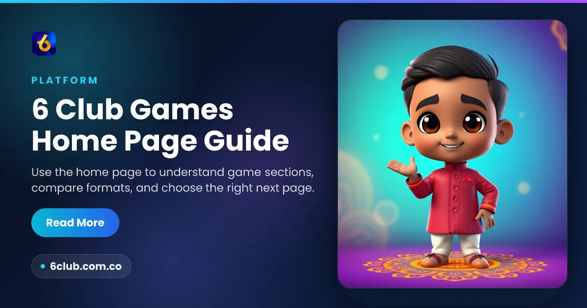 6 Club Games Home Page Guide