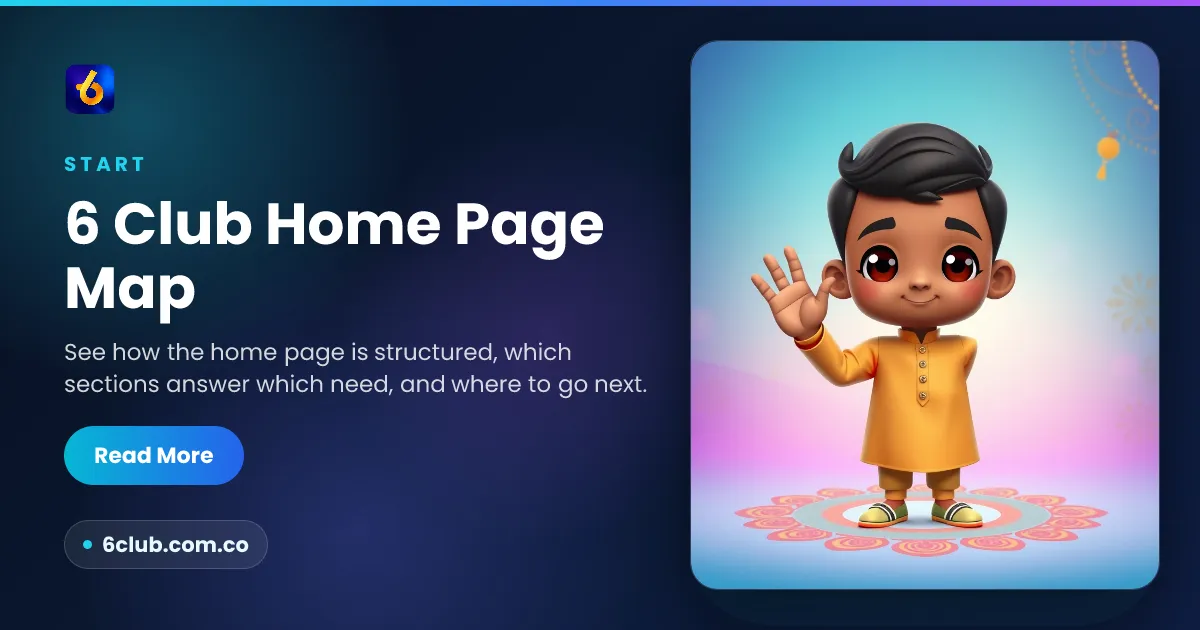 6 Club Home Page Map