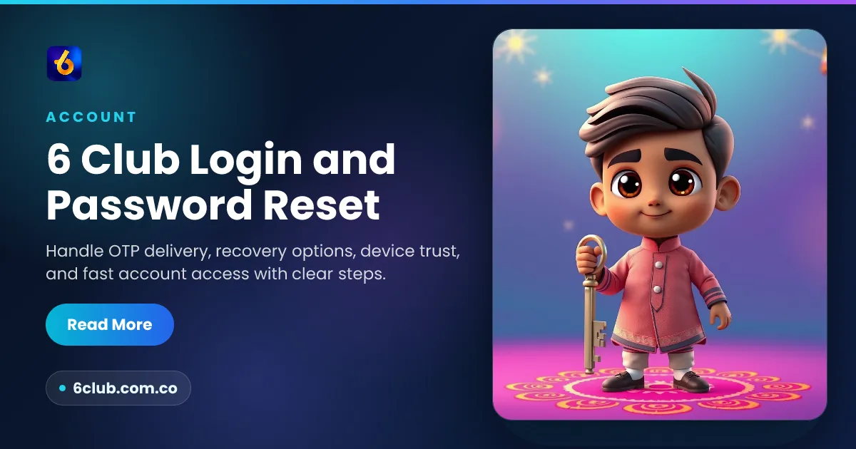 6 Club Login and Password Reset
