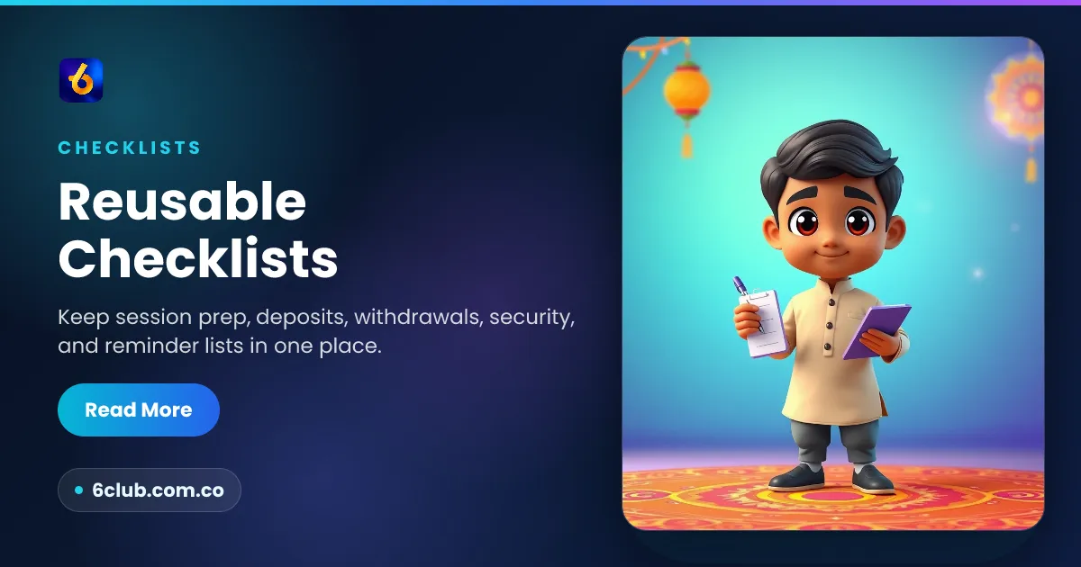 Reusable Checklists