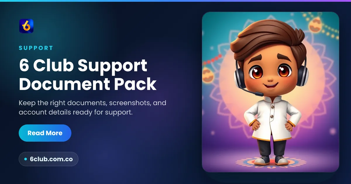 6 Club Support Document Pack
