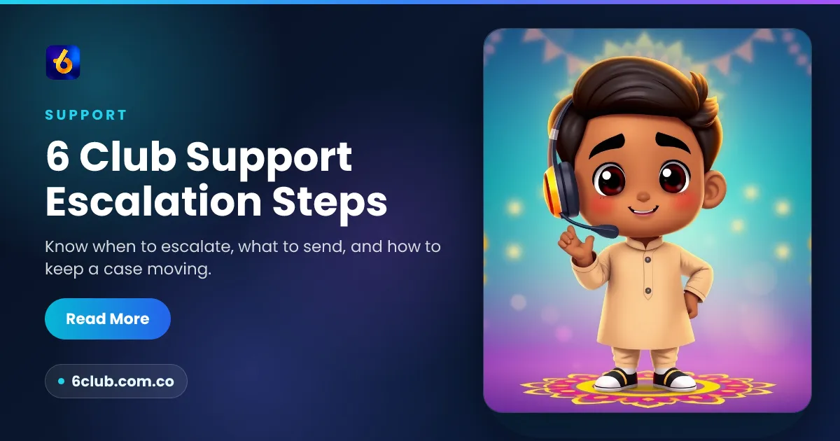 6 Club Support Escalation Steps