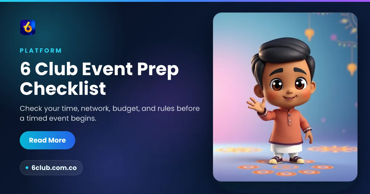 6 Club Event Prep Checklist